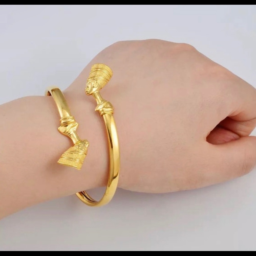 nefertiti bangle , nefertiti bracelet , nefertiti jewelry, african jewel… - Picture 4 of 4